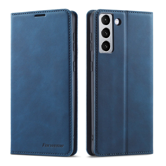 Illusion Slim Retro Leather Galaxy S24 Case Magnetic