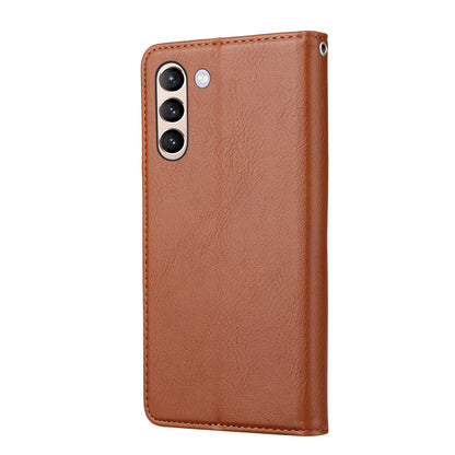 Classical Knead Leather Galaxy S24 Ultra Case with Notes Pocket