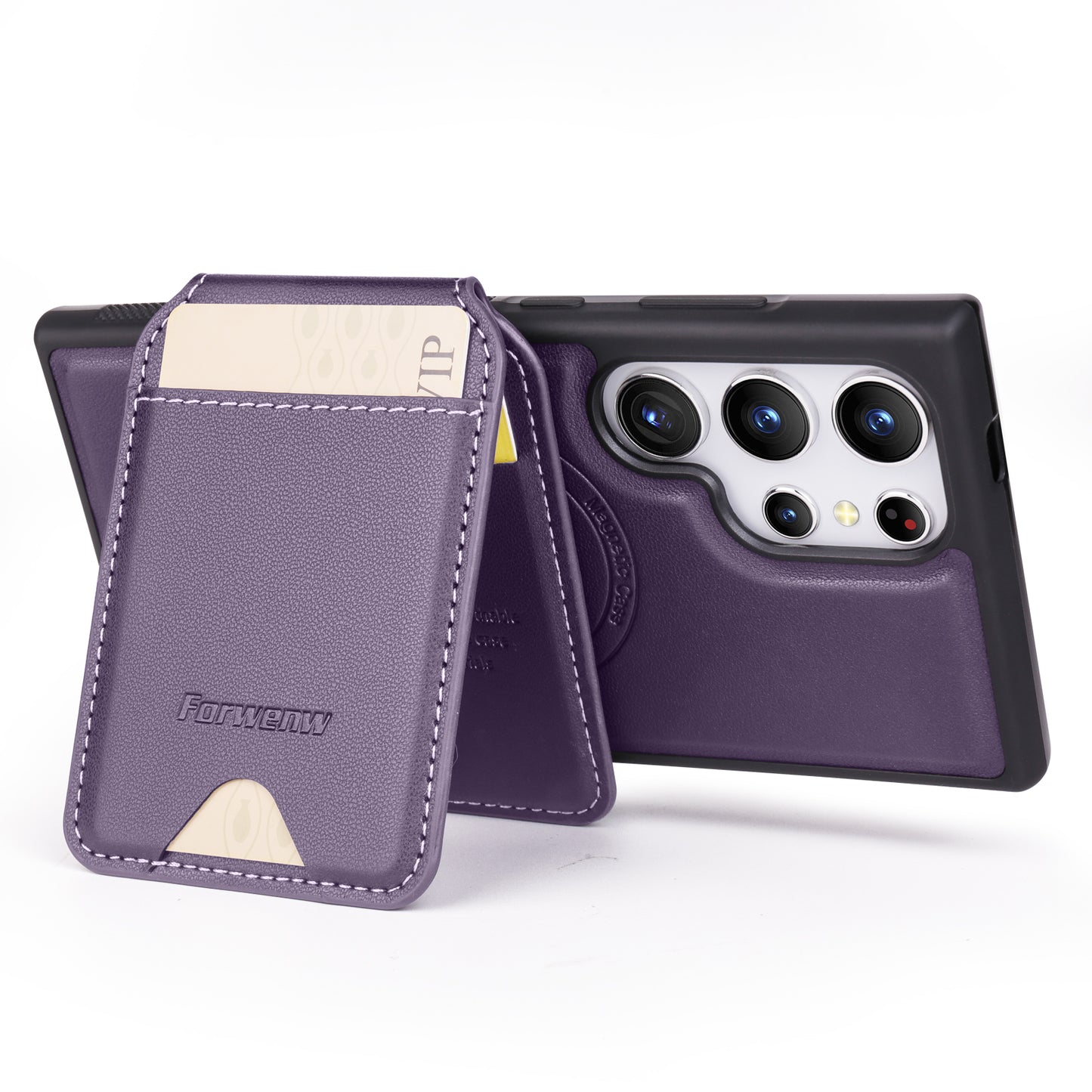 Detachable 2-in-1 Leather Card Bag Galaxy S22 Ultra Case Magnetic