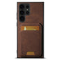 Litchi Leather Card Bag Galaxy S24 Ultra Case Magnetic