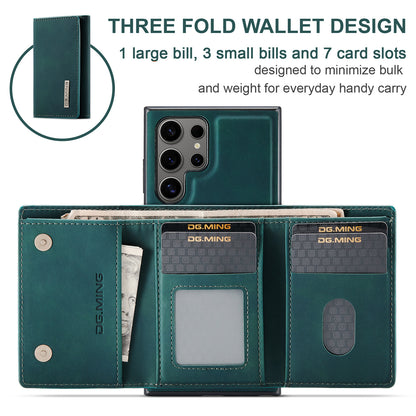 Retro Detachable Fold Wallet Galaxy S24 Ultra Case Magnetic Clip