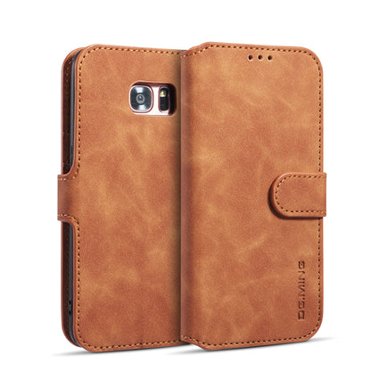 Retro Leather Edge Galaxy S7 Edge Case with Hand Strap