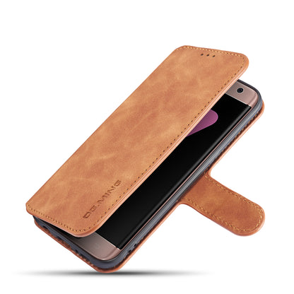 Retro Leather Edge Galaxy S7 Edge Case with Hand Strap