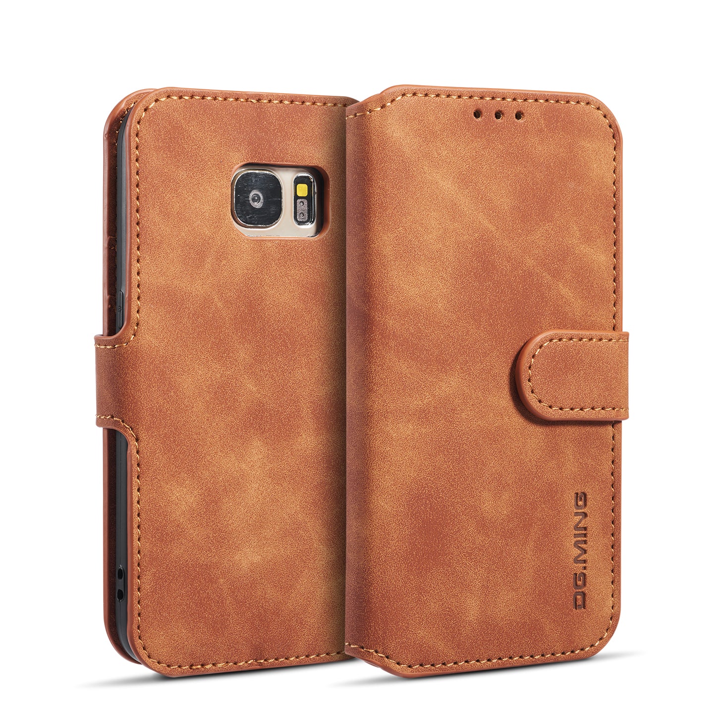 Retro Leather Edge Galaxy S7 Case with Hand Strap