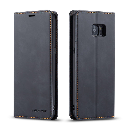 Illusion Slim Retro Leather Galaxy S7 Case Magnetic