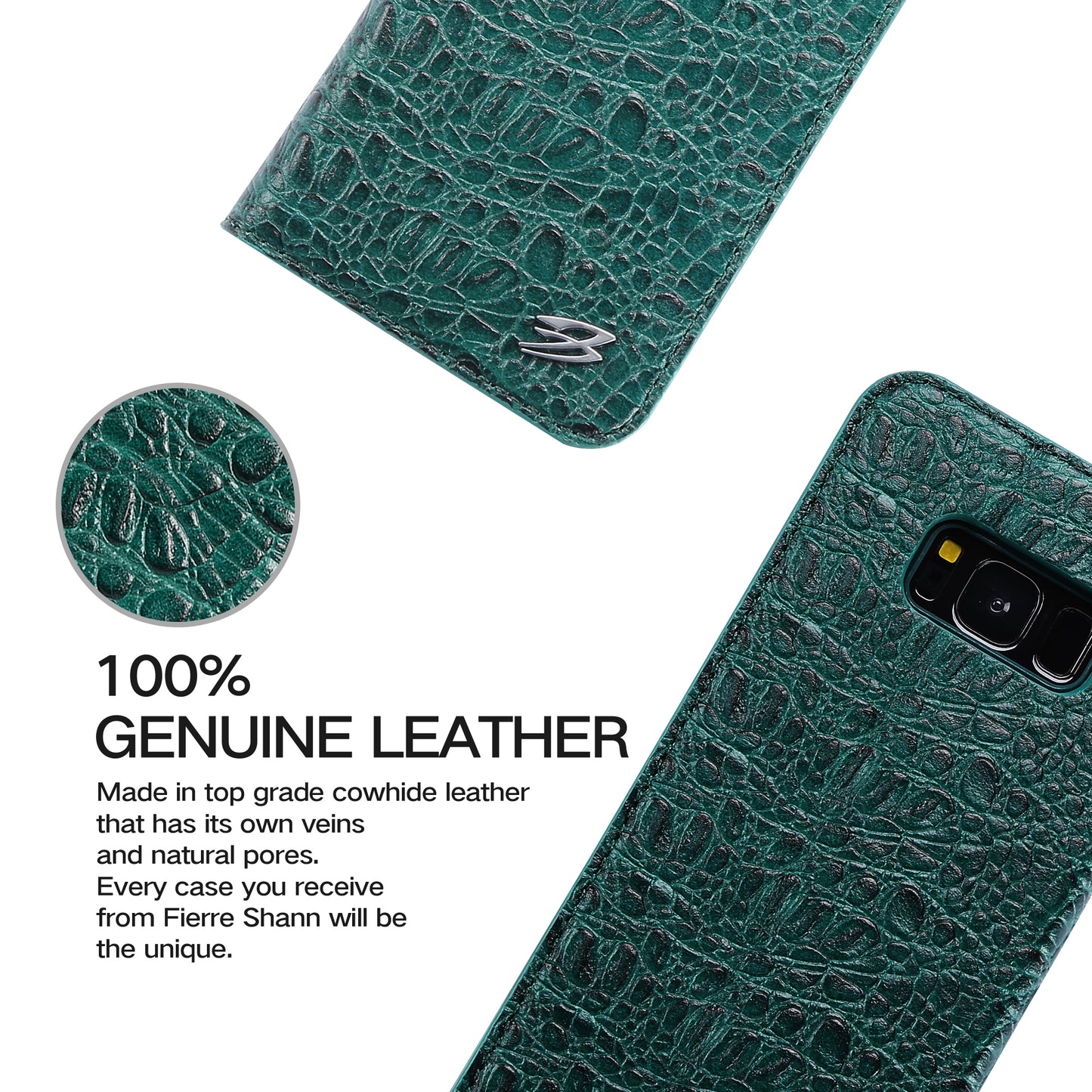 Deluxe Real Crocodile leather Galaxy S8+ Case Wallet