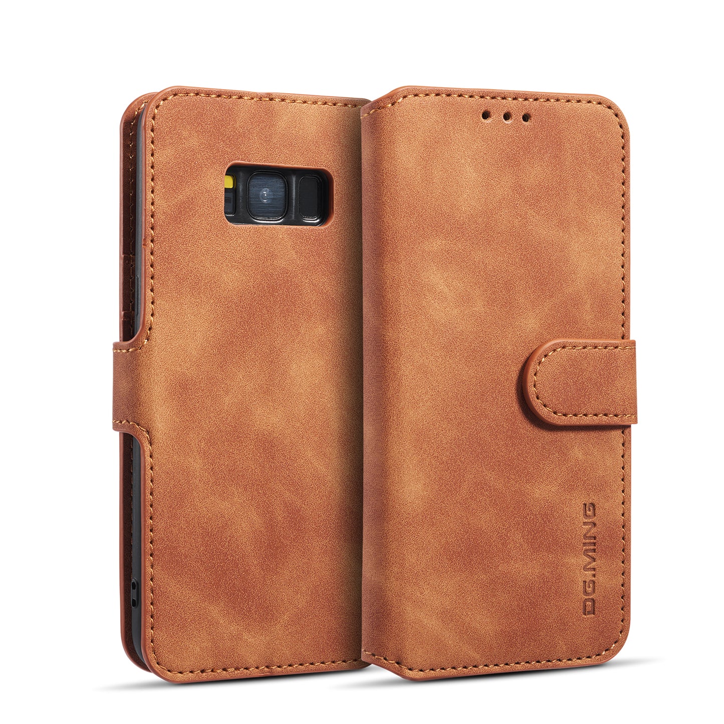 Retro Leather Edge Galaxy S8 Case with Hand Strap