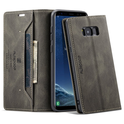 Luxury Retro Leather Galaxy S8+ Case Magnetic Buckle RFID