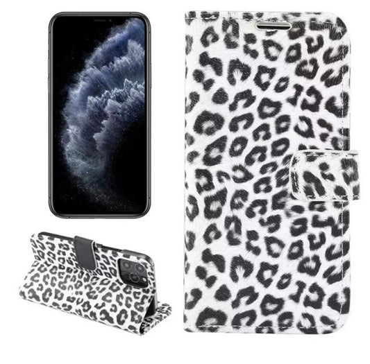 Leopard Leather Galaxy S8+ Case Wallet Stand