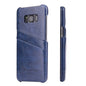 Oil Waxed Leather Card Holder Galaxy S8+ Case Back