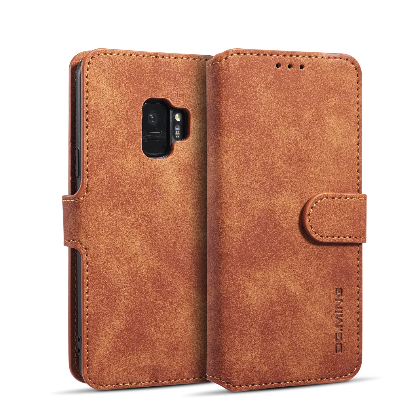 Retro Leather Edge Galaxy S9 Case with Hand Strap