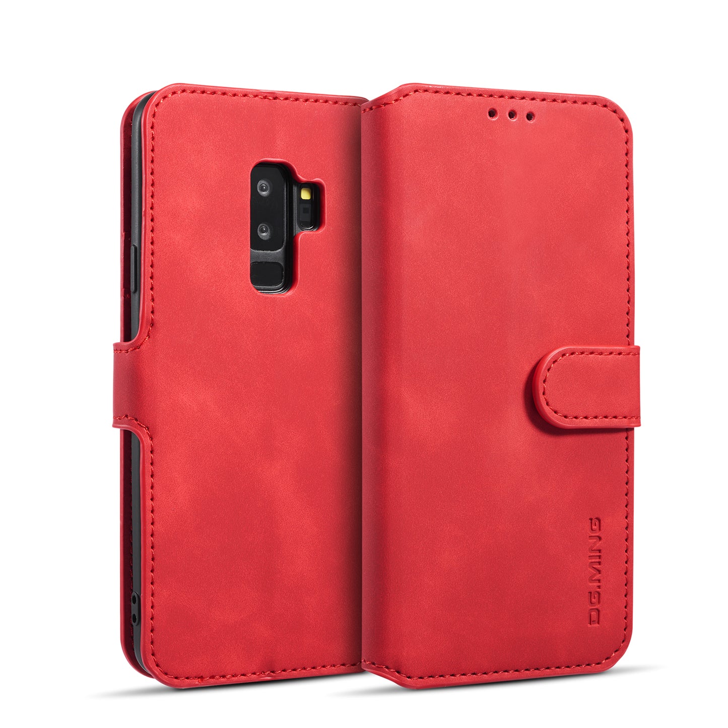 Retro Leather Edge Galaxy S9+ Case with Hand Strap