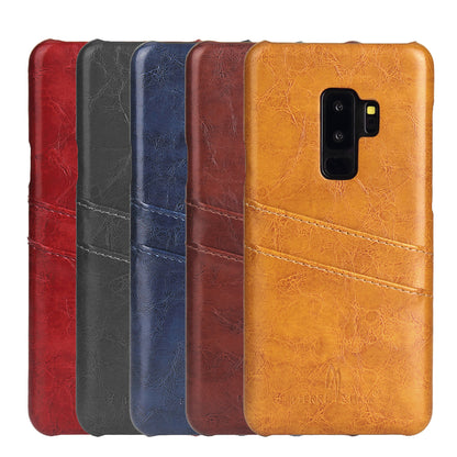 Oil Waxed Leather Card Holder Galaxy S9 Case Back