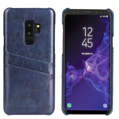 Oil Waxed Leather Card Holder Galaxy S9 Case Back