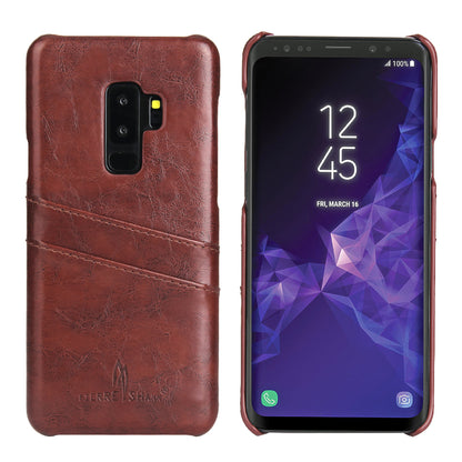 Oil Waxed Leather Card Holder Galaxy S9 Case Back