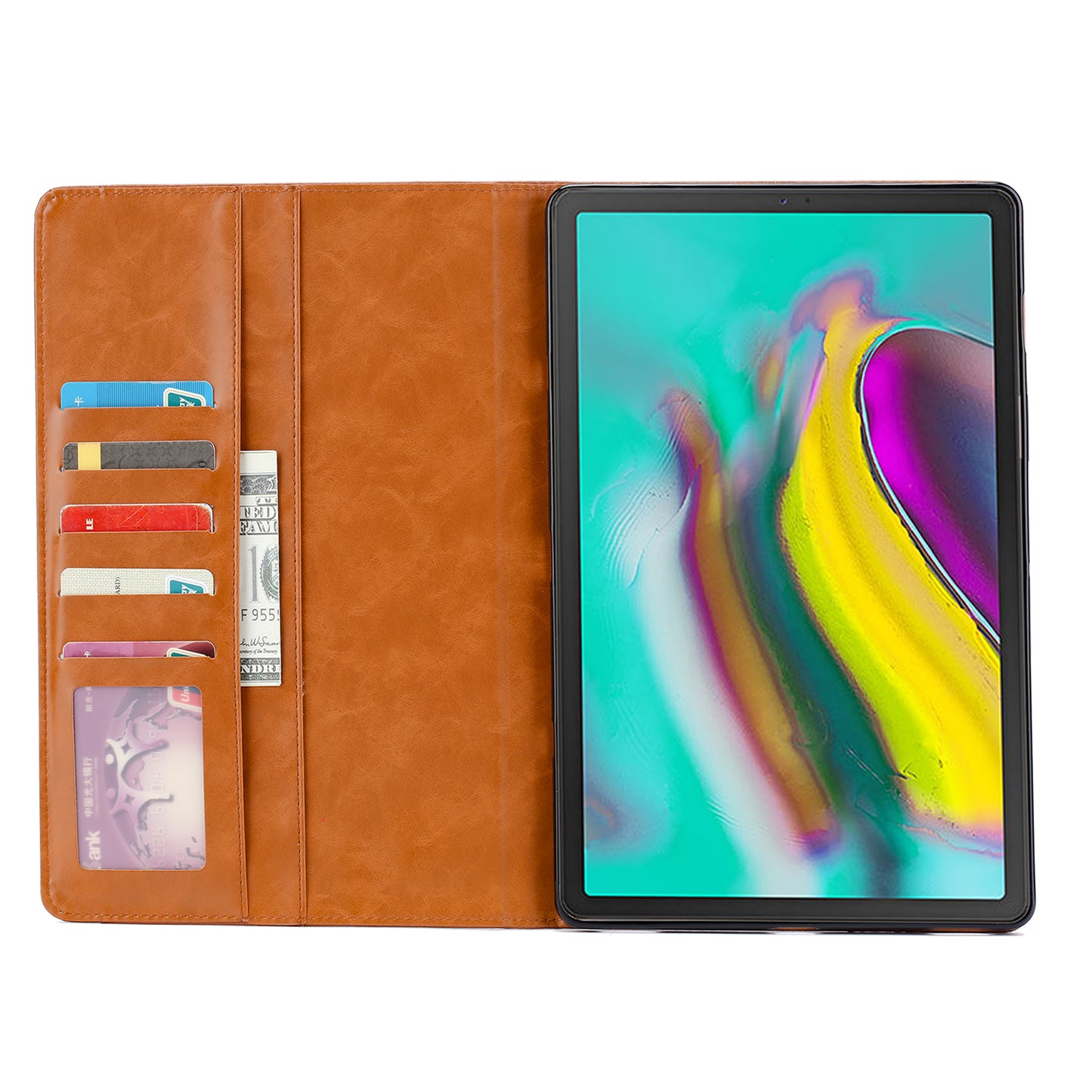 Classical Knead Leather Galaxy Tab A 10.1 (2019) Case with Notes Pocket