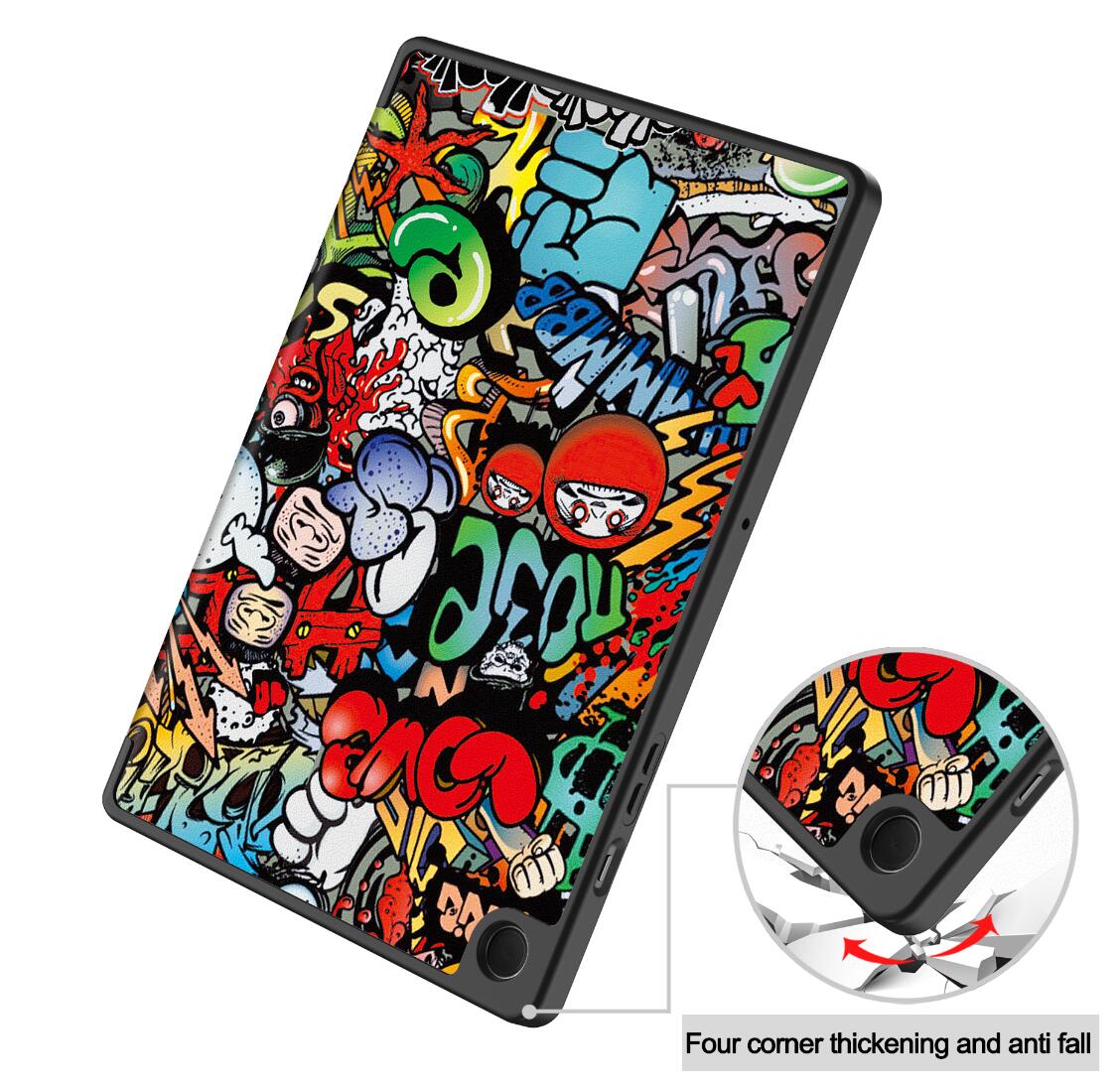 Soft TPU Combo Leather Samsung Galaxy Tab A9 Case Tri-fold Stand