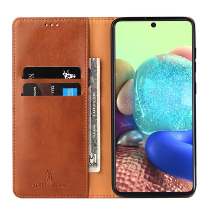 PU Leather Galaxy A51 Case Wallet Stand Texture Deluxe