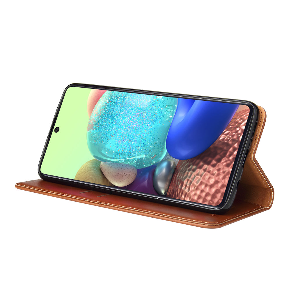 PU Leather Galaxy A51 Case Wallet Stand Texture Deluxe