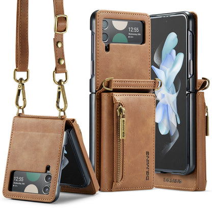 Wallet Detachable Tri-fold Galaxy Z Flip3 Case Muilti Card Slots