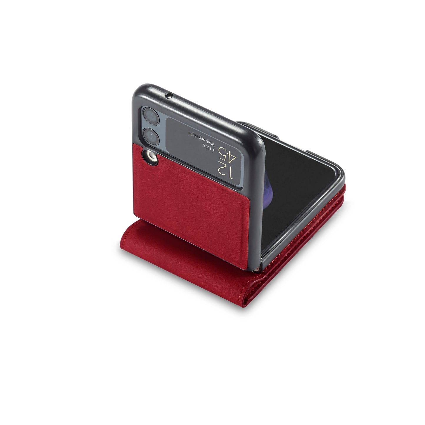 Illusion Slim Retro Leather Galaxy Z Flip3 Case Magnetic