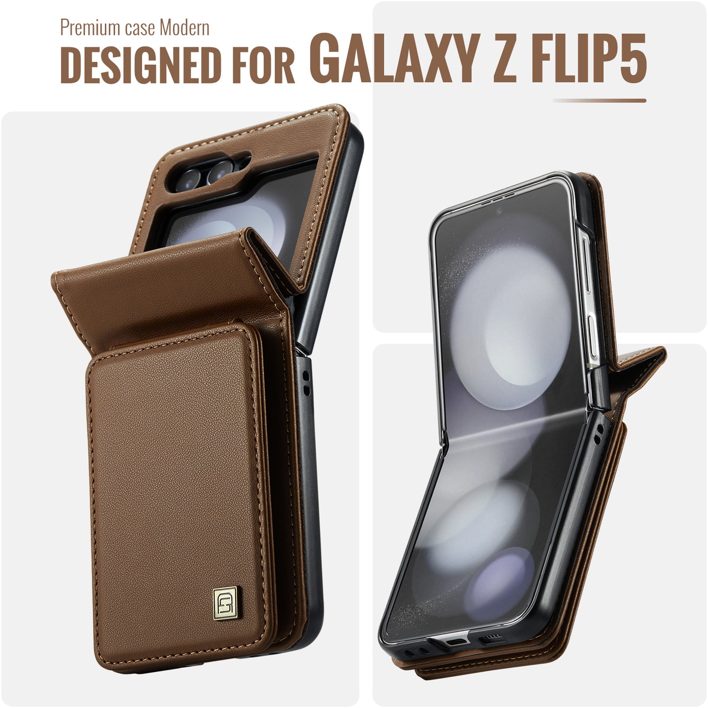 Multiple Card Slots Galaxy Z Flip5 Case Magnetic Car Mount