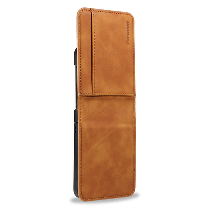 Illusion Slim Retro Leather Galaxy Z Flip5 Case Magnetic