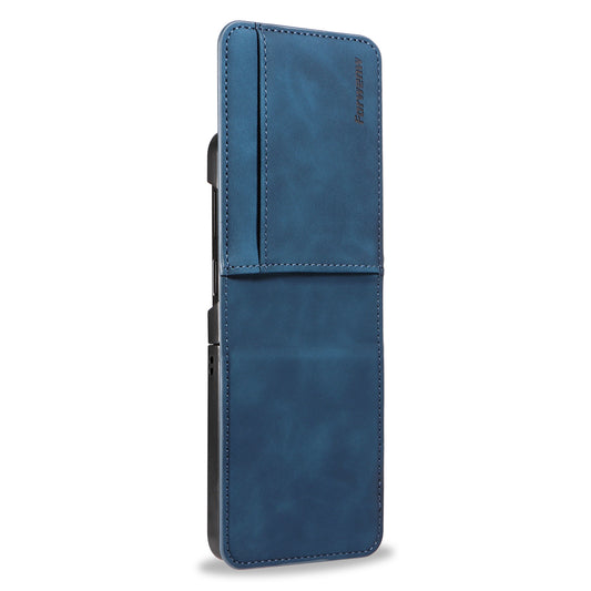 Illusion Slim Retro Leather Galaxy Z Flip4 Case Magnetic