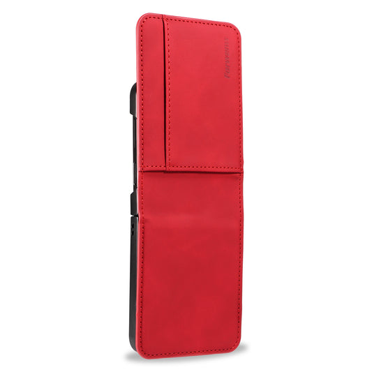 Illusion Slim Retro Leather Galaxy Z Flip5 Case Magnetic