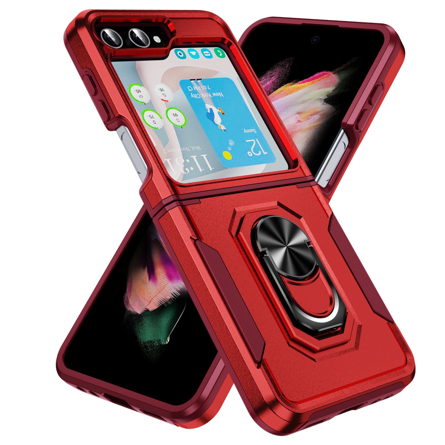 Pioneer Galaxy Z Flip5 Case Rotating Ring Stand