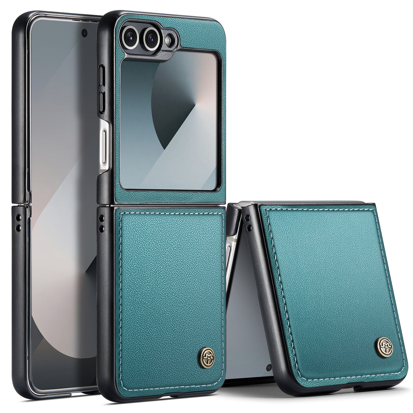 Butterfly Clasp Leather Galaxy Z Flip6 Case Wallet TPU Stand