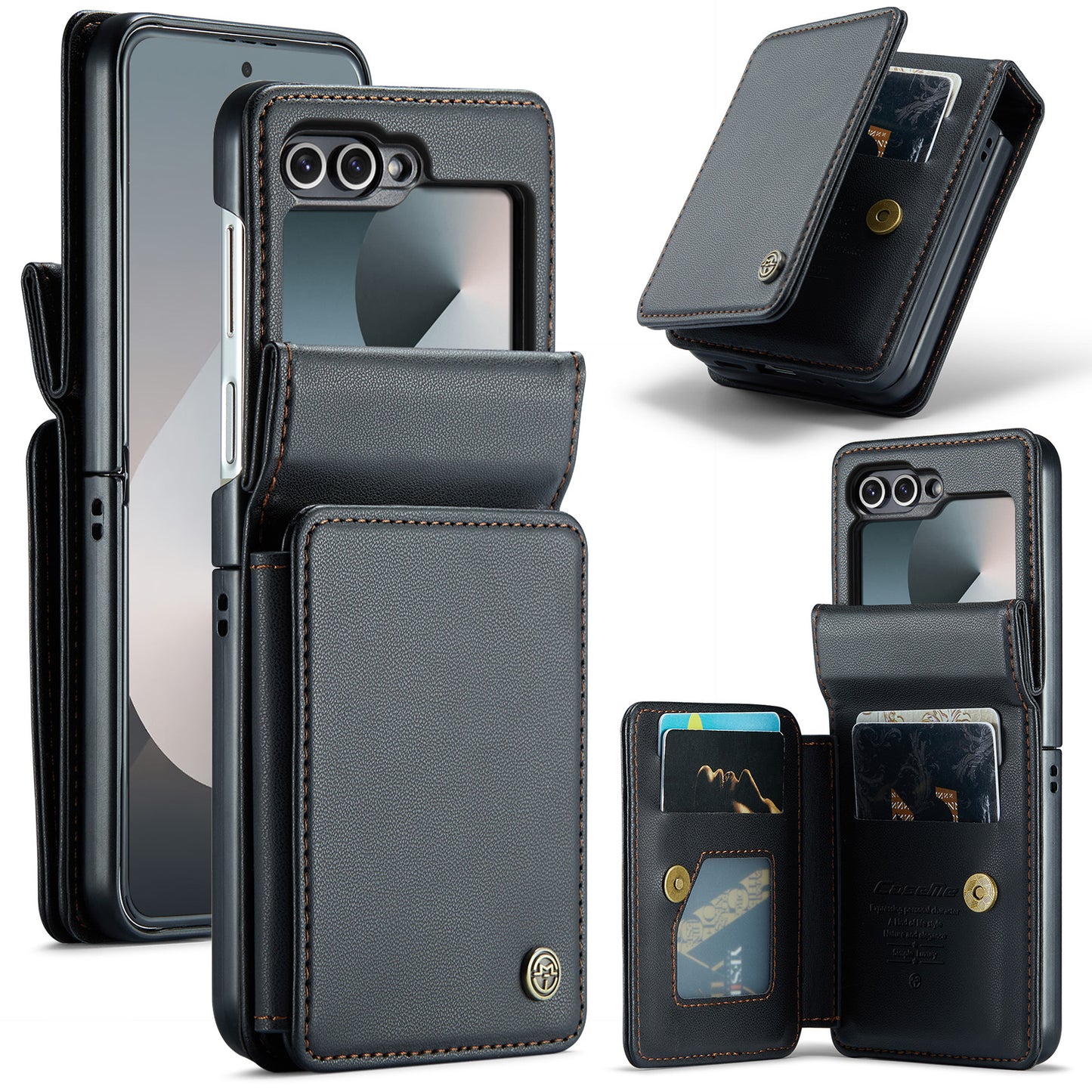 Sturdy Kickstand Galaxy Z Flip6 Case Multiple Card Slot