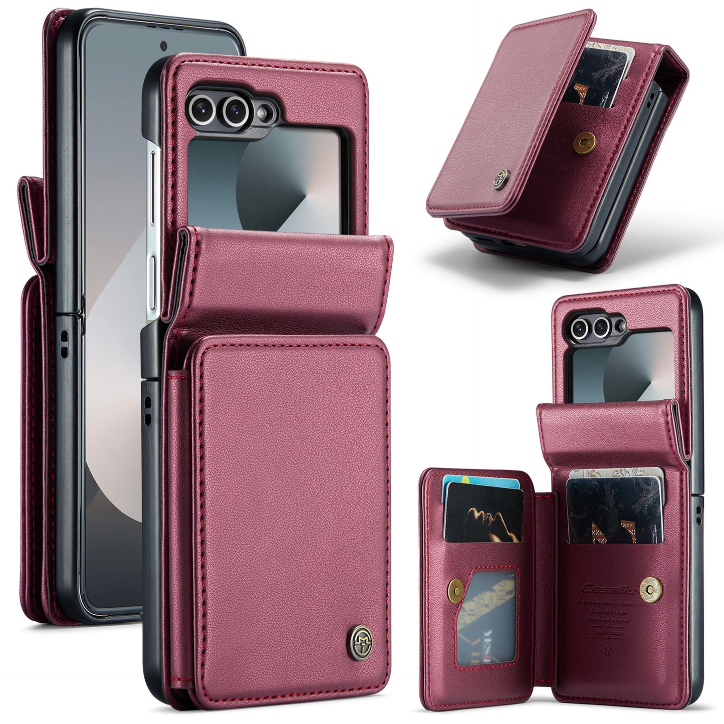 Sturdy Kickstand Galaxy Z Flip6 Case Multiple Card Slot