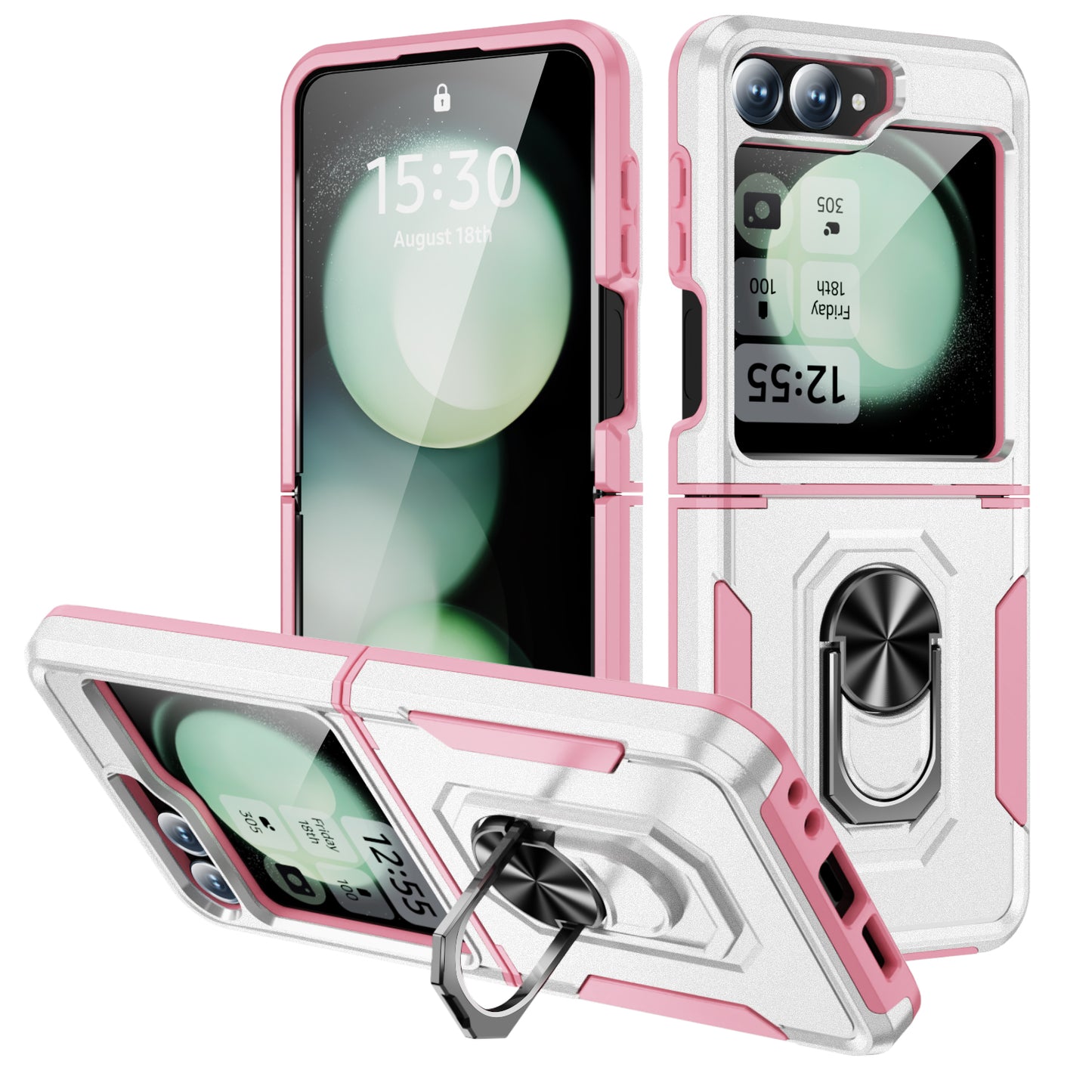 Pioneer Galaxy Z Flip6 Case Rotating Ring Stand