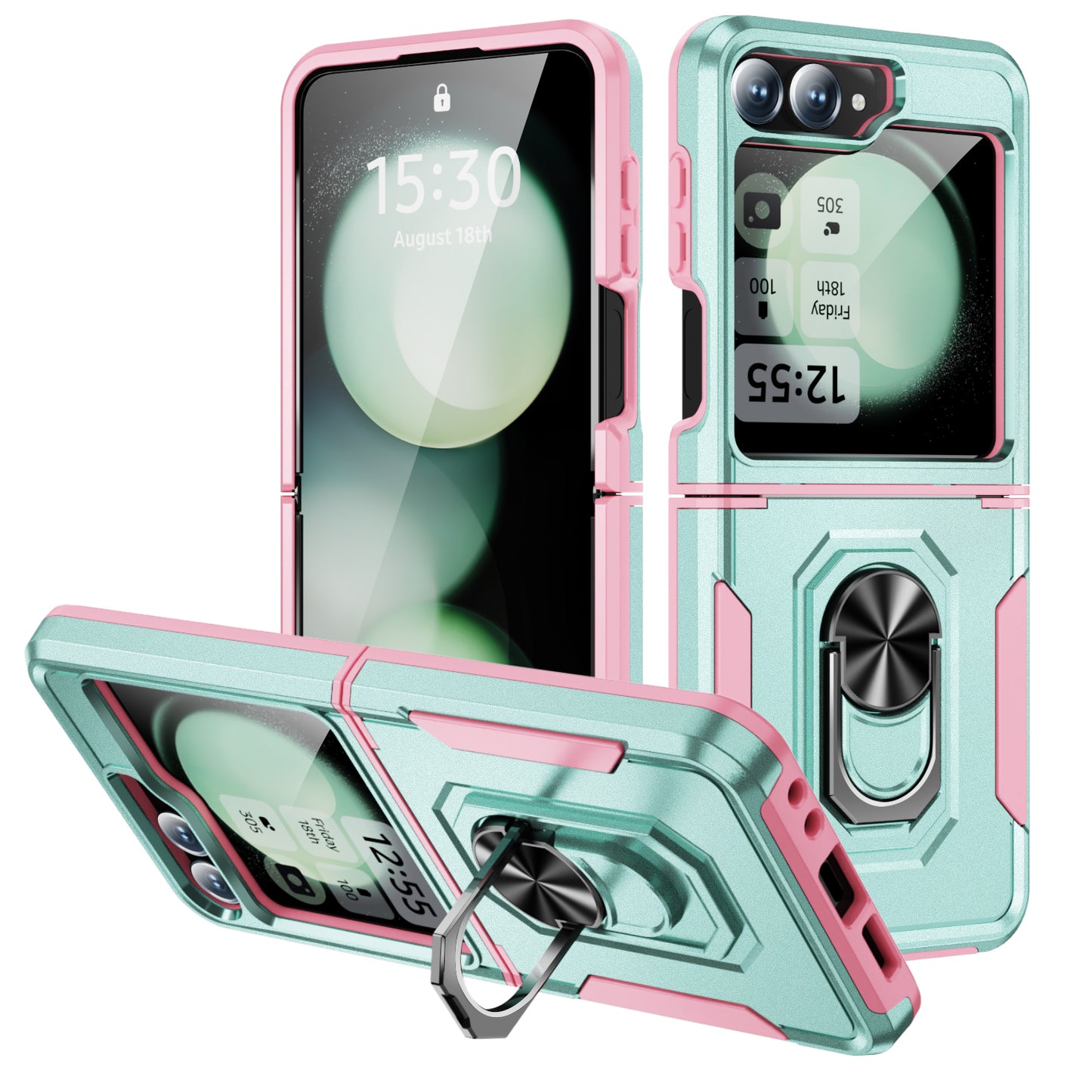 Pioneer Galaxy Z Flip6 Case Rotating Ring Stand