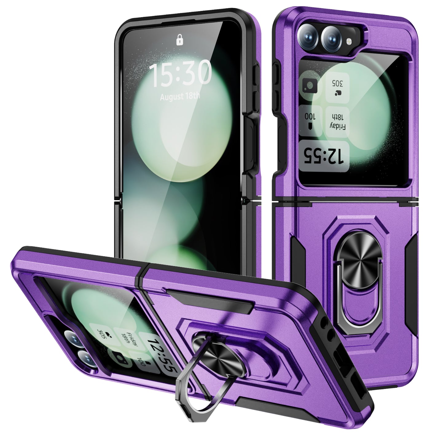 Pioneer Galaxy Z Flip6 Case Rotating Ring Stand