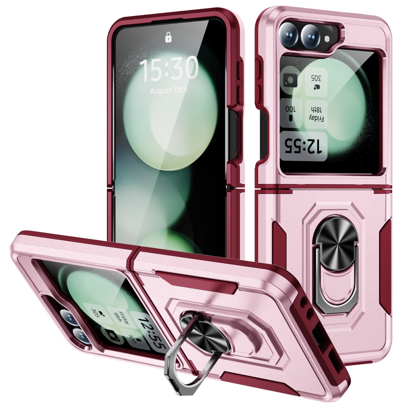 Pioneer Galaxy Z Flip6 Case Rotating Ring Stand