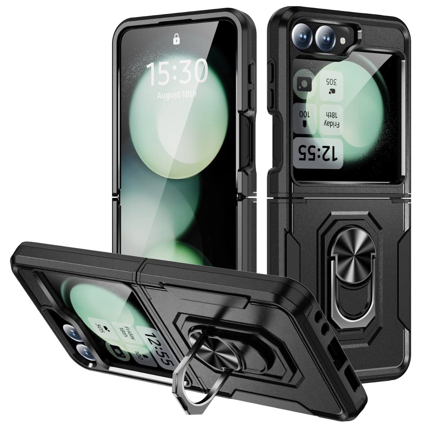 Pioneer Galaxy Z Flip6 Case Rotating Ring Stand