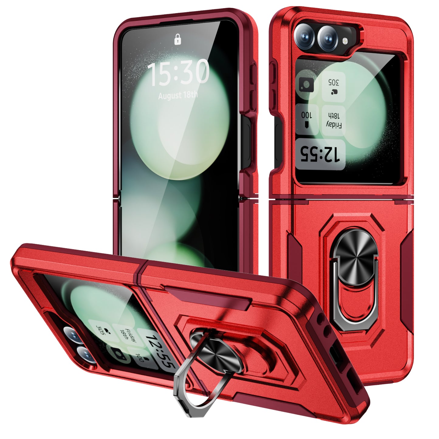 Pioneer Galaxy Z Flip6 Case Rotating Ring Stand