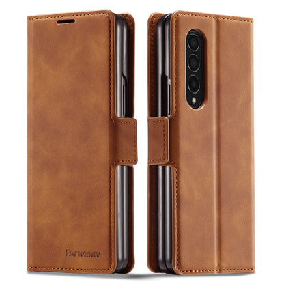 Illusion Slim Retro Leather Galaxy Z Fold3 Case Magnetic