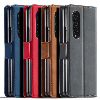 Illusion Slim Retro Leather Galaxy Z Fold3 Case Magnetic