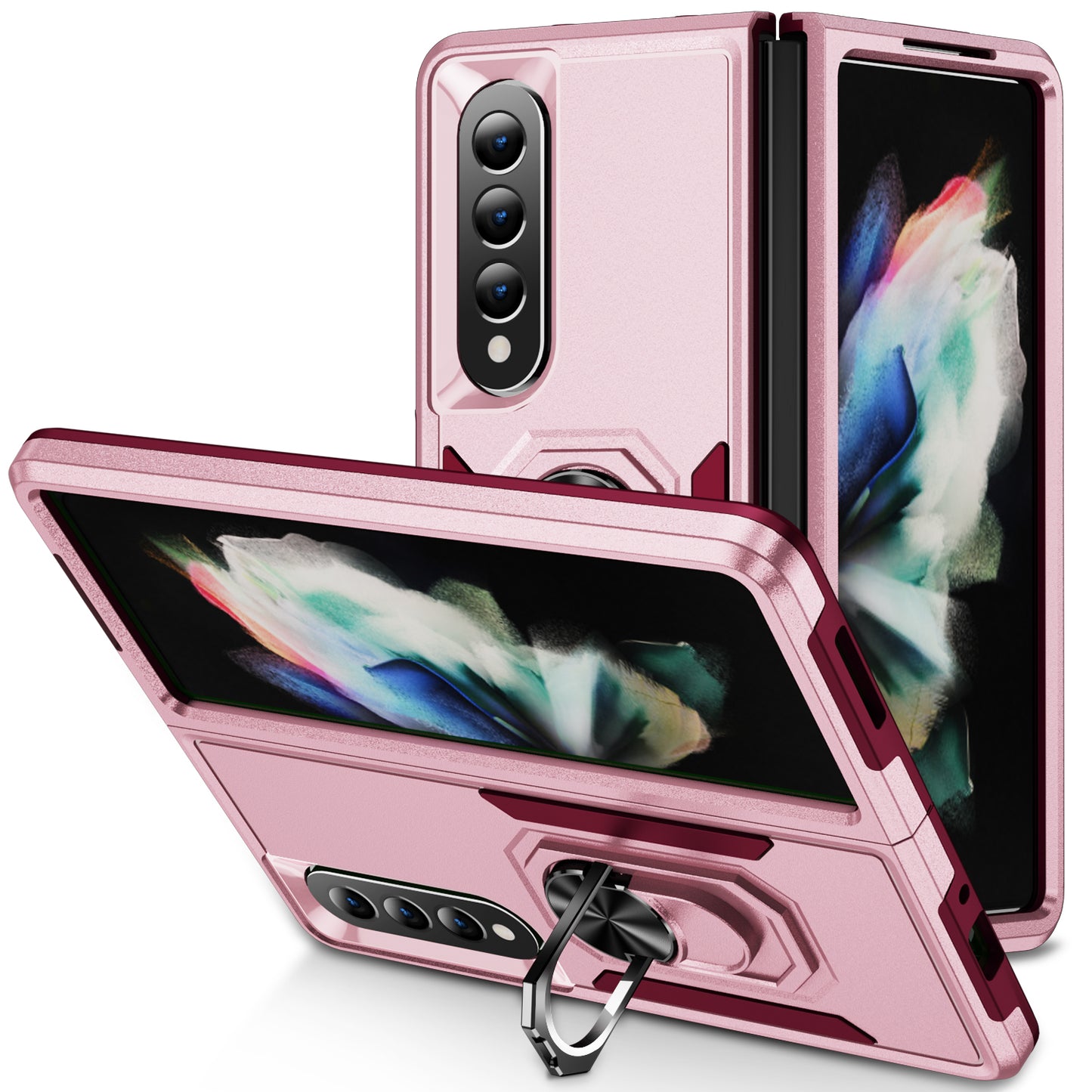 Pioneer Galaxy Z Fold4 Case Rotating Ring Stand