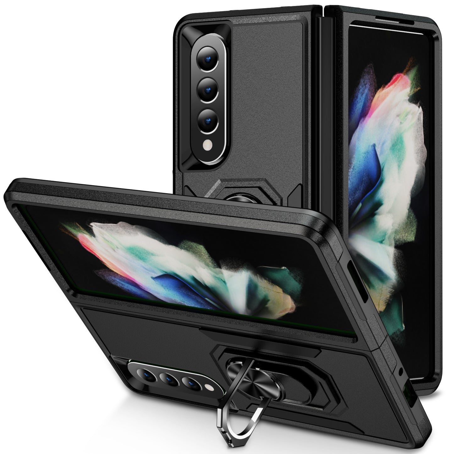 Pioneer Galaxy Z Fold4 Case Rotating Ring Stand