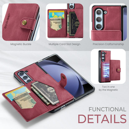 Magnetic Detachable Card Holder Galaxy Z Fold5 Case Leather Flip