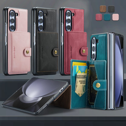 Magnetic Detachable Card Holder Galaxy Z Fold5 Case Leather Flip