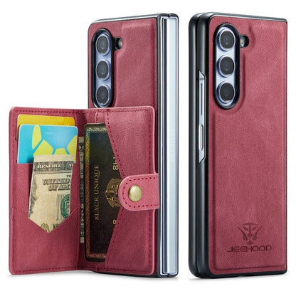 Magnetic Detachable Card Holder Galaxy Z Fold5 Case Leather Flip