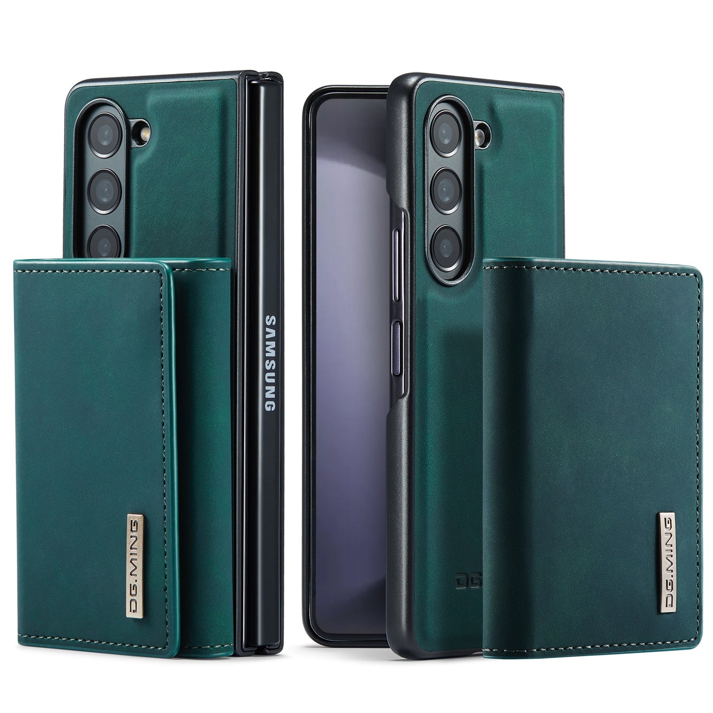 Retro Detachable Fold Wallet Galaxy Z Fold5 Case Magnetic Clip