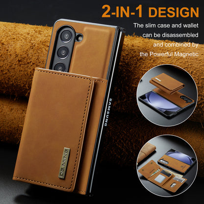 Retro Detachable Fold Wallet Galaxy Z Fold5 Case Magnetic Clip