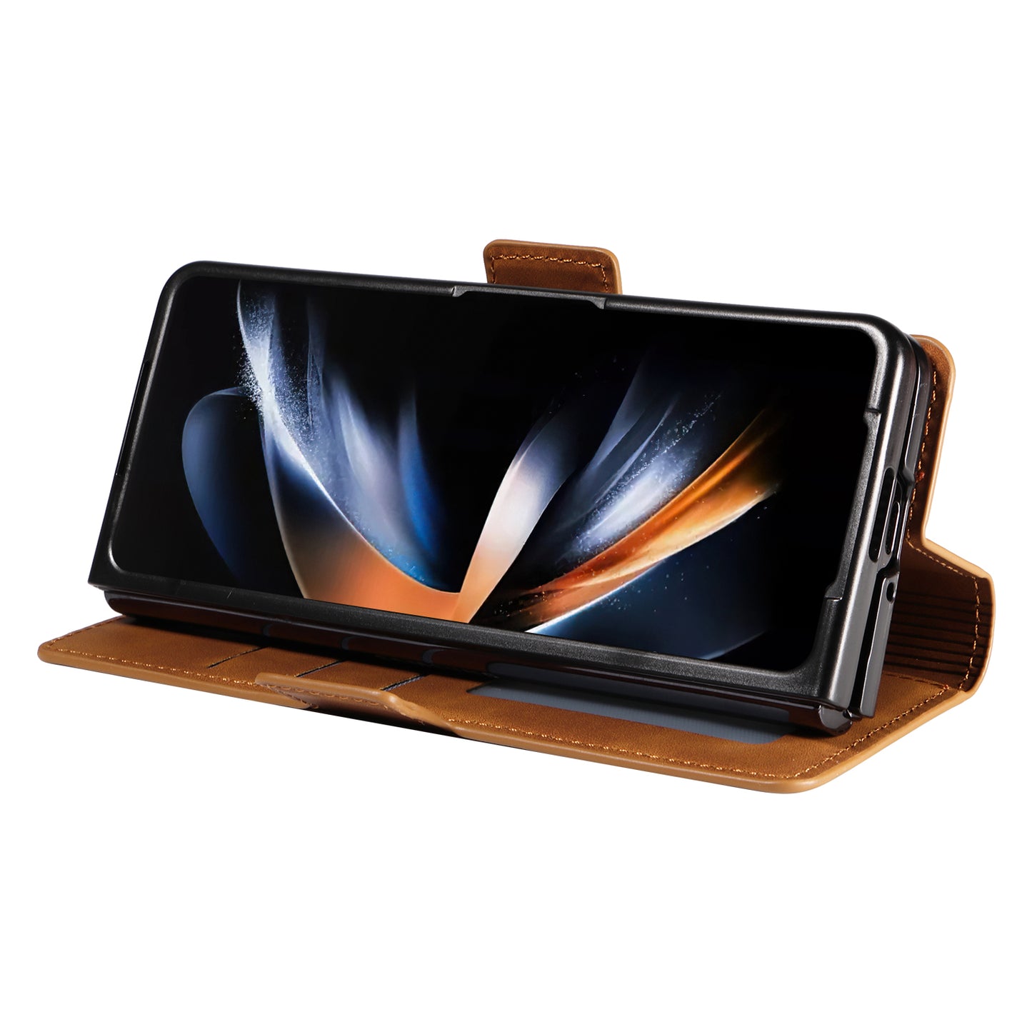 Illusion Slim Retro Leather Galaxy Z Fold5 Case Magnetic