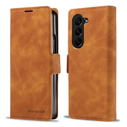 Illusion Slim Retro Leather Galaxy Z Fold5 Case Magnetic